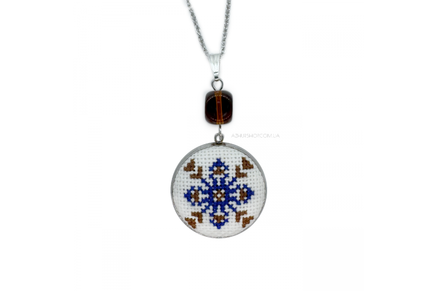 Набір для вишивання кулона із закодованим словом "Барвисті спогади - Полтава" MES103